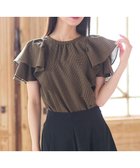 【フェルゥ/Feroux】の【洗える】袖フリルブラウス ダークブラウン系1|ID: prp329100004580984 ipo3291000000034199562