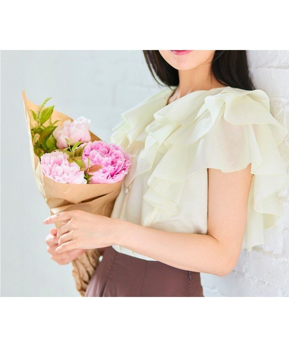 【フェルゥ/Feroux】の【洗える】エアリーフリル ブラウス 人気、トレンドファッション・服の通販 founy(ファニー) ファッション Fashion レディースファッション Fashion for Women トップス・カットソー Cut & Sew Tops シャツ・ブラウス・オフィスカジュアル Elegant Blouses & Button-Ups バランス Balance, Style Balance フェミニン Feminine, Girly フリル Frill, Ruffle マニッシュ Mannish, Boyish エレガント 上品 Elegant 夏 Summer 春 Spring S/S・春夏 SS, Spring/Summer, Warm Season 洗える Machine Washable other-1|ID: prp329100004580988 ipo3291000000034199565