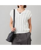 【アイシービー/iCB】の【先行予約・洗える】カットジャガード Vネックニット オフホワイト系|ID: prp329100004580992 ipo3291000000032458014