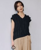 【アイシービー/iCB】の【洗える】カットジャガード Vネックニット 人気、トレンドファッション・服の通販 founy(ファニー) ファッション Fashion レディースファッション Fashion for Women トップス・カットソー Cut & Sew Tops ニット Knit Tops & Sweaters Vネックトップス V-Neck Tops / V-Cut Neckline Shirts 洗える Machine Washable 秋 Autumn カットジャガード Cut Jacquard キャミソール Camisole, Spaghetti Strap Top ジャカード／ジャガード Jacquard, Woven Pattern ストライプ Stripe, Striped Pattern セーター Sweater, Knitwear フェザー Feather, Feather Detail フリンジ Fringe, Tassel A/W・秋冬 Autumn/Winter おすすめ Recommended / Our Picks 夏 Summer 2025年 2025 2025-2026秋冬・A/W Autumn/Winter 2025–26 AW25–26 thumbnail ブラック系|ID: prp329100004580992 ipo3291000000033521266