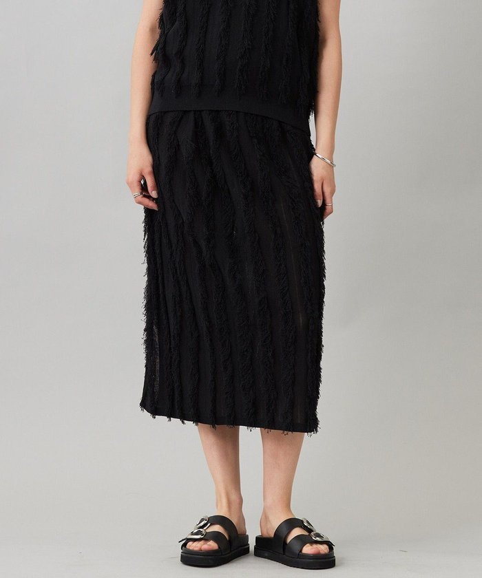 【アイシービー/iCB】の【洗える】カットジャガード ニットスカート インテリア・キッズ・メンズ・レディースファッション・服の通販 founy(ファニー) https://founy.com/ ファッション Fashion レディースファッション Fashion for Women スカート Skirts 洗える Machine Washable カットジャガード Cut Jacquard ジャカード/ジャガード Jacquard, Woven Pattern ストライプ Stripe, Striped Pattern スリット Slit, Slit Detail フェザー Feather, Feather Detail フリンジ Fringe, Tassel ペチコート Petticoat, Underskirt A/W・秋冬 Autumn/Winter 2025年 2025 2025-2026秋冬・A/W Autumn/Winter 2025–26 AW25–26 |ID: prp329100004581003 ipo3291000000034199618