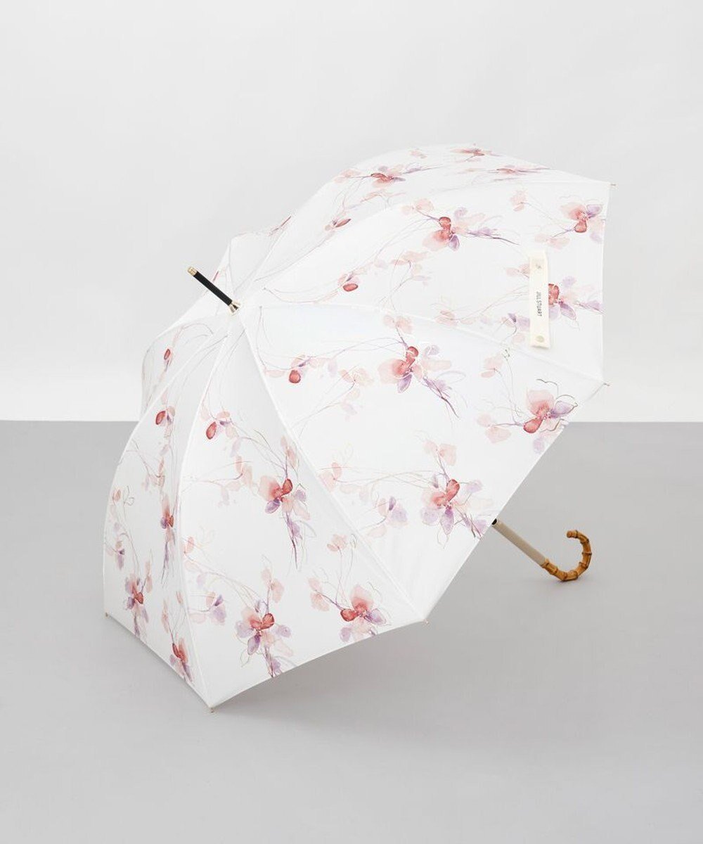【アウロラ/AURORA】の【 JILL STUART(ジル スチュアート)】グラデーションフラワープリント雨傘(長傘) インテリア・キッズ・メンズ・レディースファッション・服の通販 founy(ファニー) 　ファッション　Fashion　レディースファッション　Ladies' Fashion Online　傘 / レイングッズ　Umbrellas/Rainwear　クール　Cool　バンブー　Bamboo　フェミニン　Feminine　プリント　Print　傘　Umbrella　レッド|ID: prp329100004581009 ipo3291000000032458110