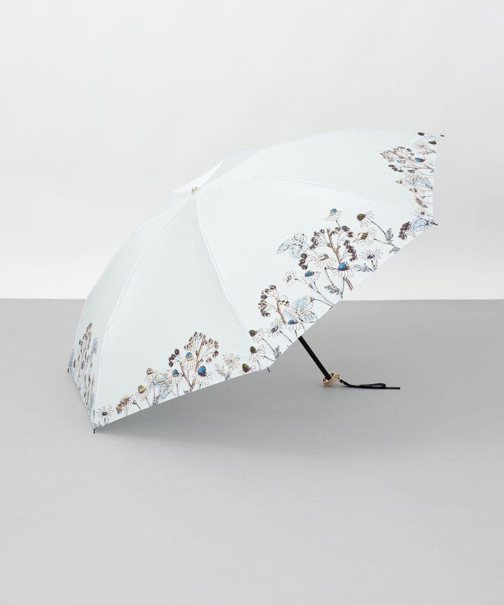 【アウロラ/AURORA】の【 JILL STUART(ジル スチュアート)】ボタニカルプリント雨傘(折りたたみ傘) インテリア・キッズ・メンズ・レディースファッション・服の通販 founy(ファニー) 　ファッション　Fashion　レディースファッション　Fashion for Women　レイングッズ・傘・晴雨兼用傘　Umbrellas & Rain Gear　クール　Cool, Chic　シルバー　Silver, Metallic Silver　ダブル　Double, Double-Breasted　プリント　Print, Printed Pattern　ランダム　Random, Irregular　傘　Umbrella, Parasol　ペールブルー|ID: prp329100004581012 ipo3291000000032722581