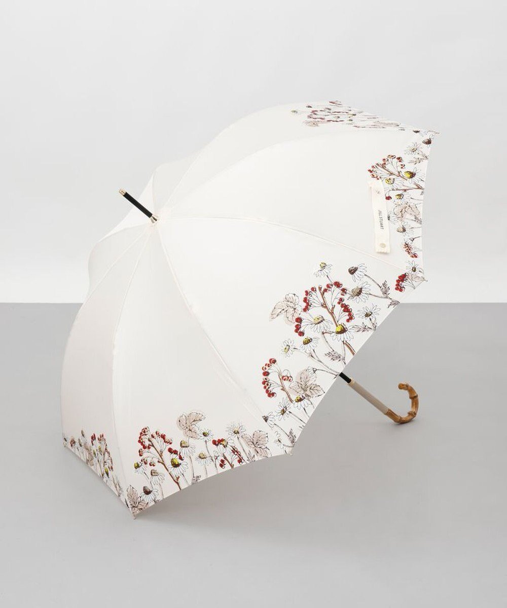 【アウロラ/AURORA】の【 JILL STUART(ジル スチュアート)】ボタニカルプリント雨傘(長傘) インテリア・キッズ・メンズ・レディースファッション・服の通販 founy(ファニー) 　ファッション　Fashion　レディースファッション　Fashion for Women　レイングッズ・傘・晴雨兼用傘　Umbrellas & Rain Gear　クール　Cool, Chic　シルバー　Silver, Metallic Silver　ダブル　Double, Double-Breasted　バンブー　Bamboo, Bamboo Material　プリント　Print, Printed Pattern　ランダム　Random, Irregular　傘　Umbrella, Parasol　レッド|ID: prp329100004581014 ipo3291000000036114586