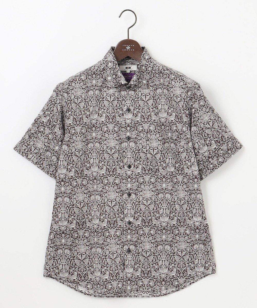 【ジョセフ アブード/JOSEPH ABBOUD / MEN】の【新作・英国・リバティ社】リバティタナローンプリント 半袖シャツ インテリア・キッズ・メンズ・レディースファッション・服の通販 founy(ファニー) 　ファッション　Fashion　メンズファッション　Men's Style Online　トップス・カットソー　Tops/Tshirt/Men　シャツ　Shirts　春　Spring　ショート　Short　シルク　Silk　シンプル　Simple　ストレート　Straight　スラックス　Slacks　デニム　Denim　ドレープ　Drape　半袖　Short Sleeve　リラックス　Relax　S/S・春夏　Ss・Spring/Summer　夏　Summer　エレガント 上品　Elegant　ビジネス 仕事 通勤　Business　ダークブラウン系6|ID: prp329100004581795 ipo3291000000032465361