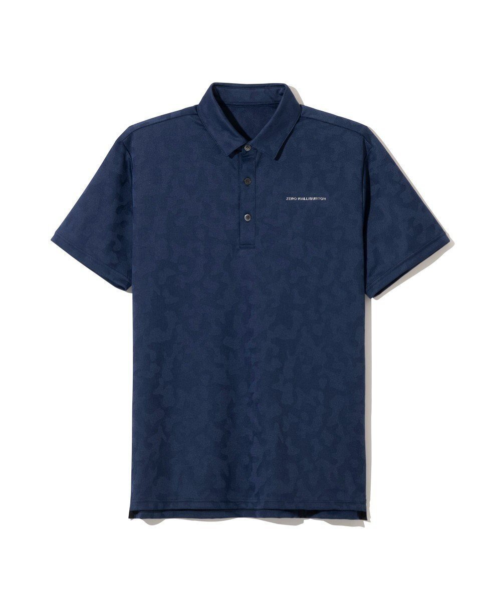 【ゼロハリバートン/ZERO HALLIBURTON / MEN】のエレガントカモ柄ジャガードポロシャツ ZHG-M5S8a 82956 インテリア・キッズ・メンズ・レディースファッション・服の通販 founy(ファニー) 　ファッション　Fashion　メンズファッション　Fashion for Men　トップス・カットソー　Cut & Sew Tops　メンズシャツ　Shirts　ポロシャツ / きれいめカジュアルスタイル　Polo Shirts　アウトドア　Outdoor Clothing　春　Spring　ジャカード／ジャガード　Jacquard, Woven Pattern　スポーツ　Sports, Activewear　ポロシャツ　Polo Shirt, Collared Tee　メタル　Metal, Metal Parts　ランニング　Running, Running Wear, Activewear, Jogging　ワーク　Workwear, Utility Style　S/S・春夏　SS, Spring/Summer, Warm Season　再入荷　Restock / Back in Stock　夏　Summer　エレガント 上品　Elegant　ゴルフ　Golf　ネイビー|ID: prp329100004581799 ipo3291000000034605708