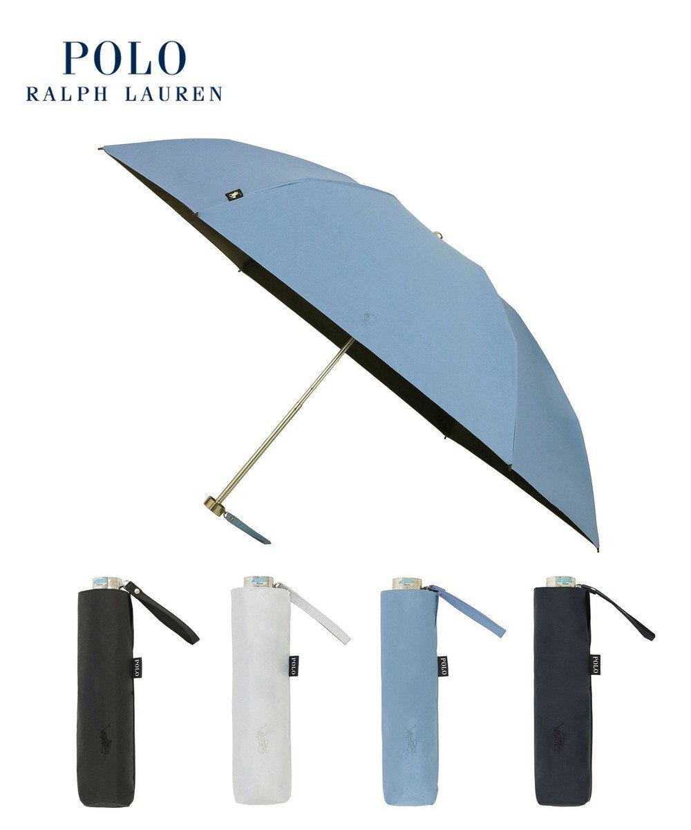 【ムーンバット/MOONBAT】の【大きめ】POLO RALPH LAUREN 晴雨兼用日傘 折りたたみ傘 PP/遮光 遮熱 UV インテリア・キッズ・メンズ・レディースファッション・服の通販 founy(ファニー) 　ファッション　Fashion　レディースファッション　Ladies' Fashion Online　傘 / レイングッズ　Umbrellas/Rainwear　アイビー　Ivy　傘　Umbrella　軽量　Lightweight　シンプル　Simple　スリム　Slim　ニューヨーク　New York　日傘　Parasol　無地　Plain Color　おすすめ　Recommend　ブルー|ID: prp329100004581800 ipo3291000000032465413