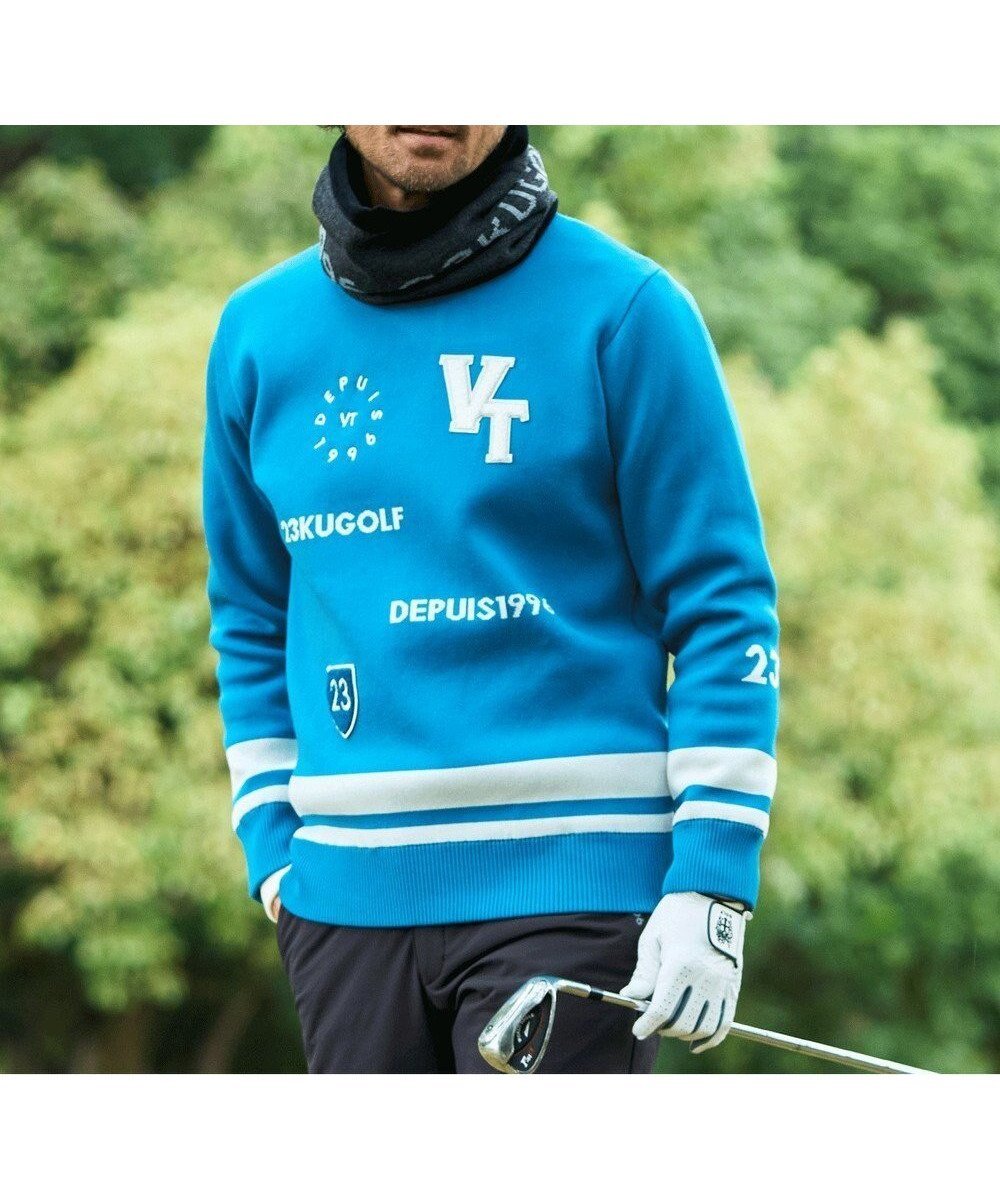 【23区 ゴルフ/23区GOLF / MEN】の【MEN】【ウォッシャブル】グラフィックダブルジャガードニット インテリア・キッズ・メンズ・レディースファッション・服の通販 founy(ファニー) 　ファッション　Fashion　メンズファッション　Men's Style Online　トップス・カットソー　Tops/Tshirt/Men　ニット　Knit Tops　ウォッシャブル　Washable　グラフィック　Graphic　ゴルフ　Golf　ストレッチ　Stretch　セーター　Sweater　A/W・秋冬　Aw・Autumn/Winter・Fw・Fall-Winter　軽量　Lightweight　ターコイズブルー系|ID: prp329100004581801 ipo3291000000032465428