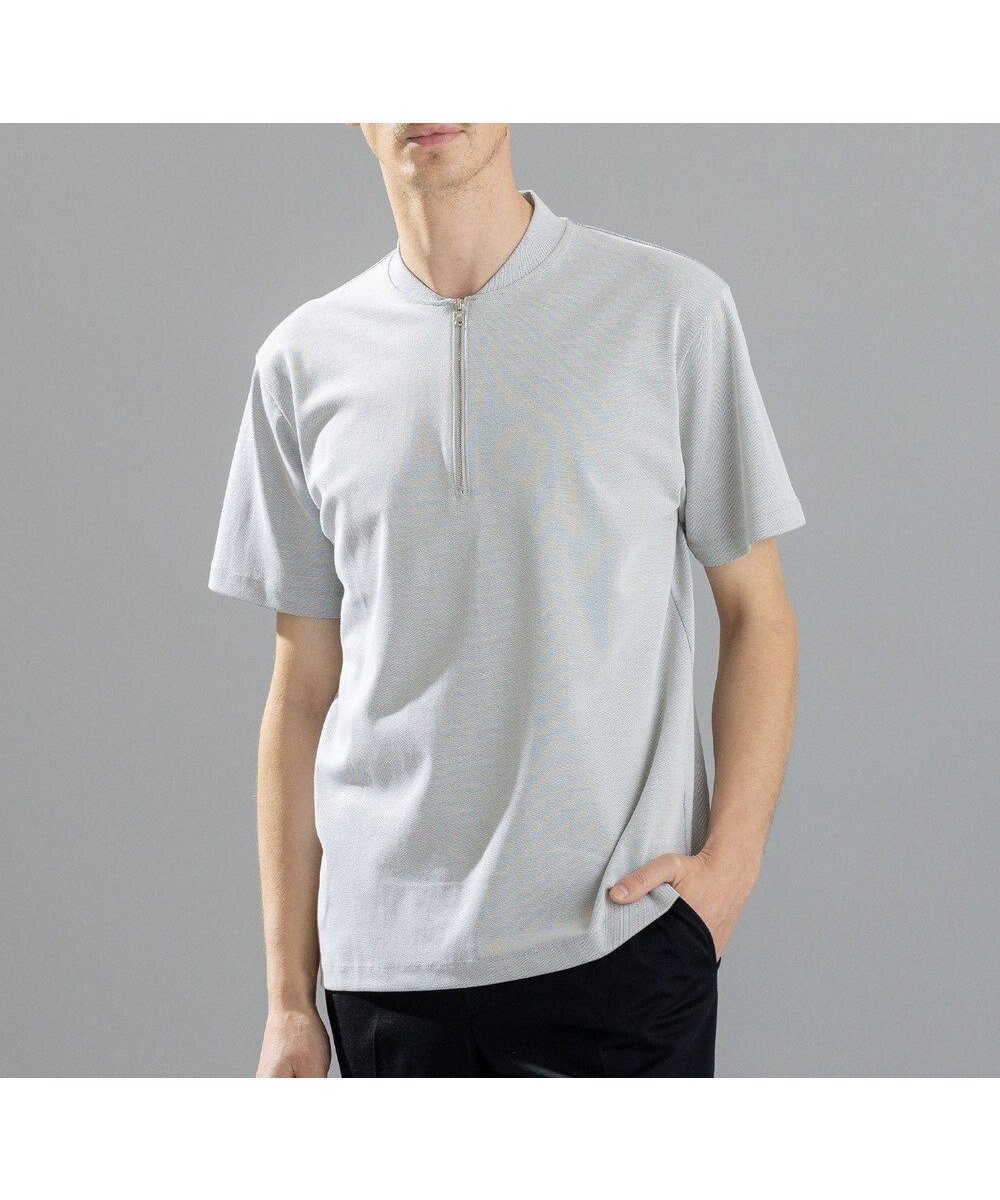 【ジョゼフ オム/JOSEPH HOMME / MEN】のスビンギザカノコ ハーフジップ インテリア・キッズ・メンズ・レディースファッション・服の通販 founy(ファニー) 　ファッション　Fashion　メンズファッション　Fashion for Men　トップス・カットソー　Cut & Sew Tops　メンズシャツ　Shirts　インド　Indian Textile　インナー　Innerwear　カットソー　Cut and Sewn Top　ジャケット　Jacket, Outerwear　ビジネス 仕事 通勤　Business / Work / Commuting　レギュラー　Regular, Standard Fit　半袖　Short Sleeve, Half Sleeve　夏　Summer　春　Spring　S/S・春夏　SS, Spring/Summer, Warm Season　ライトグレー系|ID: prp329100004581809 ipo3291000000033629627