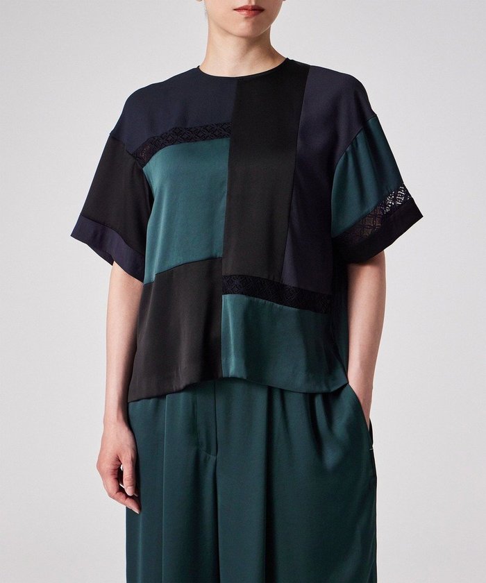 【ポール スミス/Paul Smith】の【洗える】ブロッキング ブラウス インテリア・キッズ・メンズ・レディースファッション・服の通販 founy(ファニー) https://founy.com/ ファッション Fashion レディースファッション Fashion for Women トップス・カットソー Cut & Sew Tops シャツ・ブラウス・オフィスカジュアル Elegant Blouses & Button-Ups サテン Satin, Glossy Fabric ジョーゼット Georgette, Semi-Sheer Fabric トレンド Trend, Trending Now パッチワーク Patchwork, Mixed Fabric ブロッキング Color Blocking, Panel Design ブロック Block, Solid Block Pattern リラックス Relax, Relaxed Fit レース Lace, Lace Fabric ワイド Wide, Wide Fit 夏 Summer S/S・春夏 SS, Spring/Summer, Warm Season 洗える Machine Washable A/W・秋冬 Autumn/Winter |ID: prp329100004581827 ipo3291000000033657047