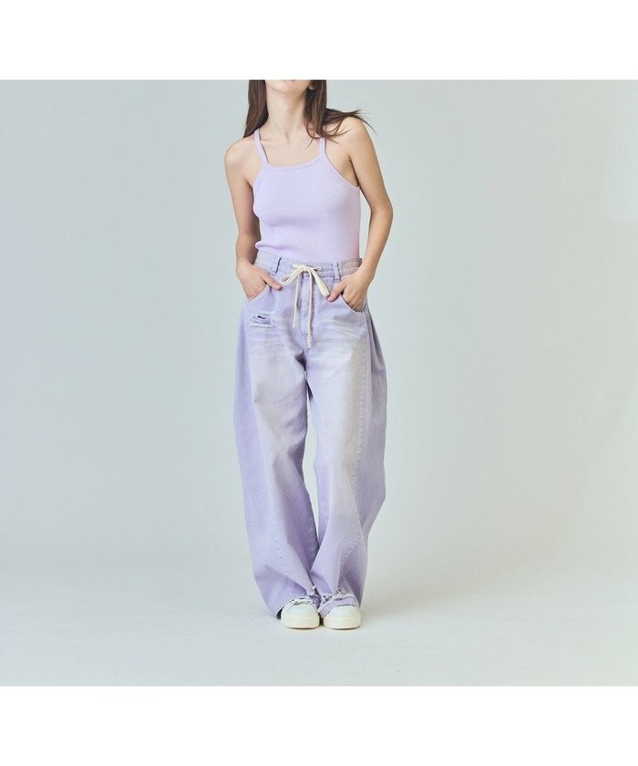 【グレース コンチネンタル/GRACE CONTINENTAL】のドロストウエストデニムパンツ インテリア・キッズ・メンズ・レディースファッション・服の通販 founy(ファニー) https://founy.com/ ファッション Fashion レディースファッション Fashion for Women パンツ Pants & Trousers デニムパンツ・ジーンズ・美脚デニム Denim Jeans & Pants クラッシュ Distressed, Crashed Style デニム Denim, Jeans Material フロント Front, Front Design 再入荷 Restock / Back in Stock 夏 Summer 春 Spring S/S・春夏 SS, Spring/Summer, Warm Season |ID: prp329100004581833 ipo3291000000032650305