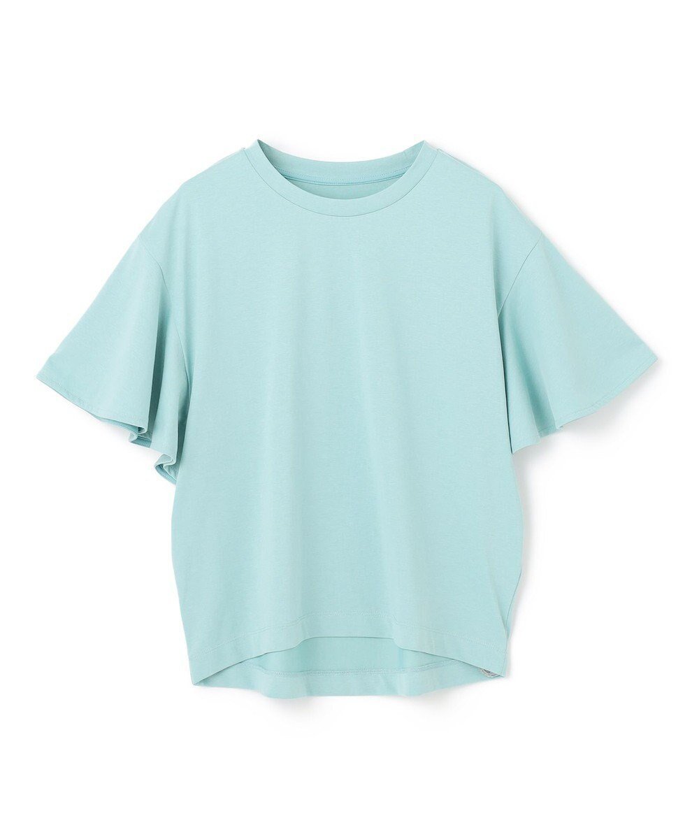 【アンフィーロ 自由区/UNFILO】の【UVカット/接触冷感】フレアスリーブ Tシャツ インテリア・キッズ・メンズ・レディースファッション・服の通販 founy(ファニー) 　ファッション　Fashion　レディースファッション　Fashion for Women　トップス・カットソー　Cut & Sew Tops　シャツ・ブラウス・オフィスカジュアル　Elegant Blouses & Button-Ups　ロングTシャツ・Tシャツ　Longline T-Shirts & Tees　カットソー・ベーシックTシャツ　Cut-and-Sewn Tops / Stretch Tees & Basics　春　Spring　カットソー　Cut and Sewn Top　クロップド　Cropped, Short Length　ストレッチ　Stretch, Stretchy Fabric　スリーブ　Sleeve, Long Sleeve / Short Sleeve　フレア　Flare, Flared　S/S・春夏　SS, Spring/Summer, Warm Season　おすすめ　Recommended / Our Picks　夏　Summer　ミント|ID: prp329100004581834 ipo3291000000032510669