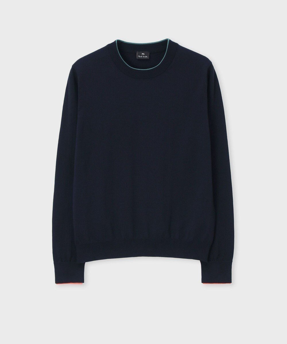 【ポール スミス/Paul Smith】の【洗える】ストライプ カフス ニット インテリア・キッズ・メンズ・レディースファッション・服の通販 founy(ファニー) 　ファッション　Fashion　レディースファッション　Fashion for Women　トップス・カットソー　Cut & Sew Tops　ニット　Knit Tops & Sweaters　おすすめ　Recommended / Our Picks　カフス　Cuff Design　シンプル　Simple, Minimal　ストライプ　Stripe, Striped Pattern　セーター　Sweater, Knitwear　パイピング　Piping, Trim Design　ベーシック　Basic, Essential　夏　Summer　S/S・春夏　SS, Spring/Summer, Warm Season　洗える　Machine Washable　A/W・秋冬　Autumn/Winter　ネイビー|ID: prp329100004581843 ipo3291000000033076774