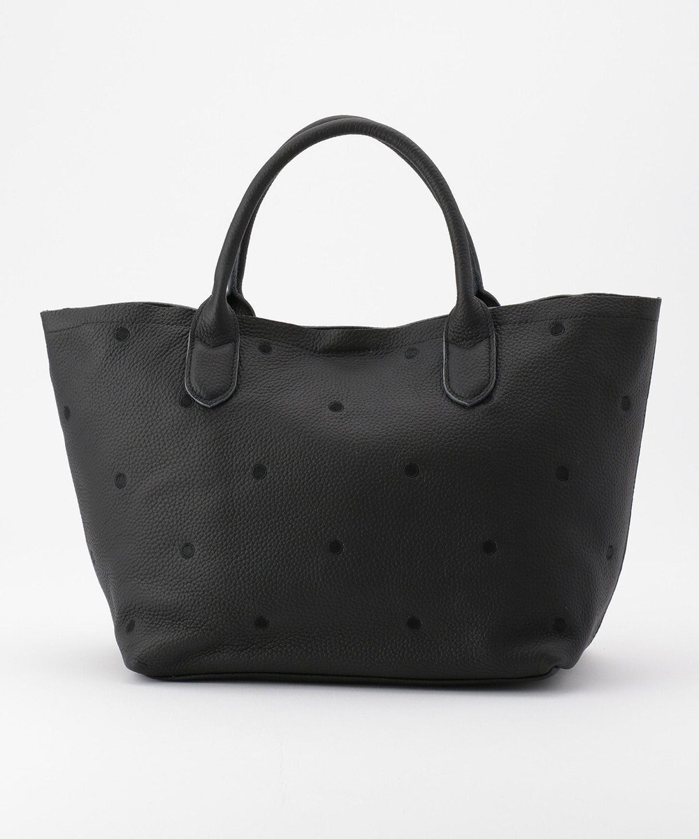 【アンビリオン/UNBILLION】のペルケ perche / 牛革ドット刺繍トートバッグ インテリア・キッズ・メンズ・レディースファッション・服の通販 founy(ファニー) 　ファッション　Fashion　レディースファッション　Fashion for Women　バッグ　Bags　シンプル　Simple, Minimal　ドット　Polka Dot, Dot Pattern　ビジネス 仕事 通勤　Business / Work / Commuting　ブラック|ID: prp329100004581868 ipo3291000000034266012