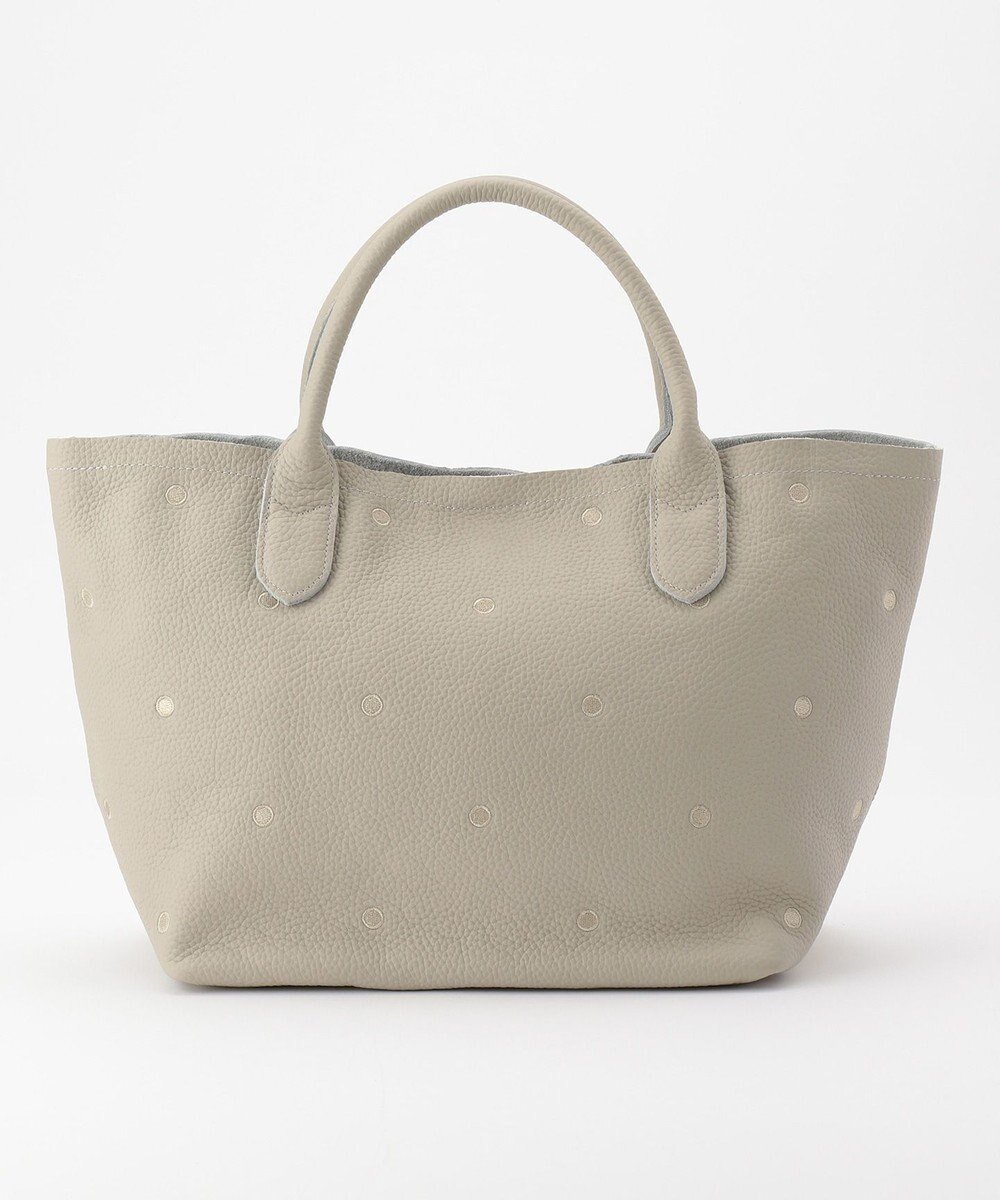 【アンビリオン/UNBILLION】のペルケ perche / 牛革ドット刺繍トートバッグ インテリア・キッズ・メンズ・レディースファッション・服の通販 founy(ファニー) 　ファッション　Fashion　レディースファッション　Fashion for Women　バッグ　Bags　シンプル　Simple, Minimal　ドット　Polka Dot, Dot Pattern　ビジネス 仕事 通勤　Business / Work / Commuting　ライトグレー|ID: prp329100004581868 ipo3291000000034266014