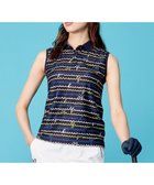 【23区 ゴルフ/NIJYUSANKU GOLF】の【WOMEN】ウェーブロゴプリントノースリーブシャツ 人気、トレンドファッション・服の通販 founy(ファニー) ファッション Fashion レディースファッション Ladies' Fashion Online トップス・カットソー Tops/Tshirt キャミソール / ノースリーブ No Sleeves シャツ/ブラウス Shirts/Blouses ポロシャツ Polo Shirts ゴルフ Golf ジャージ Jersey ストレッチ Stretch ネオン Neon ノースリーブ No Sleeve ボトム Bottom ポロシャツ Polo Shirt メッシュ Mesh モチーフ Motif 夏 Summer 春 Spring S/S・春夏 Ss・Spring/Summer 軽量 Lightweight thumbnail ネイビー系5|ID: prp329100004581870 ipo3291000000032548899