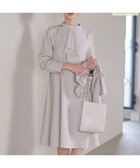 【ティアクラッセ/Tiaclasse】の【ダブルクロス・洗える】フリルドレープワンピース グレージュ|ID: prp329100004581889 ipo3291000000032466689