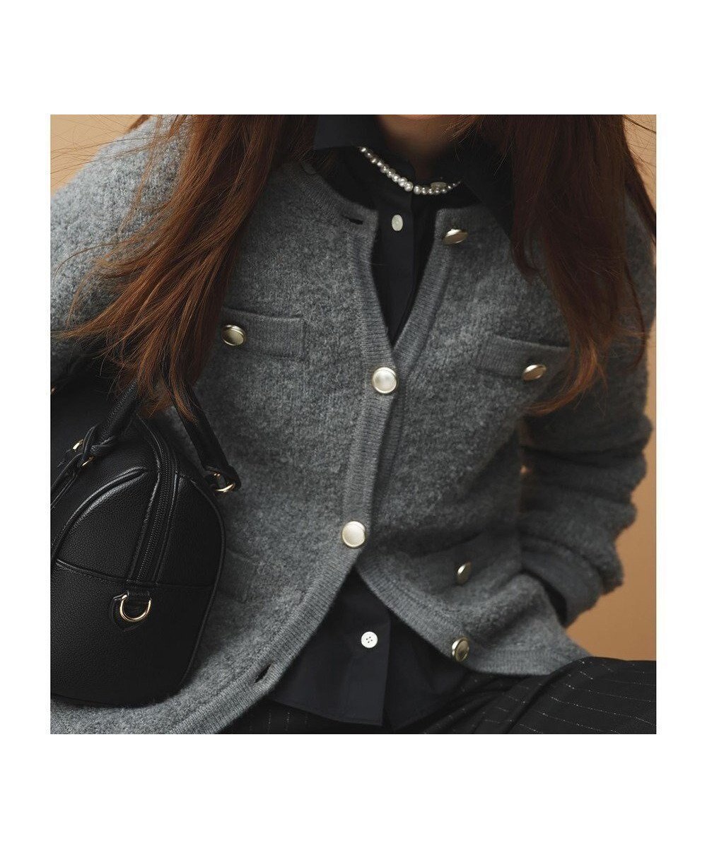 【エニィ スィス/any SiS】の【洗える】ブークレニット カーディガン インテリア・キッズ・メンズ・レディースファッション・服の通販 founy(ファニー) ファッション Fashion レディースファッション Fashion for Women トップス・カットソー Cut & Sew Tops ニット Knit Tops & Sweaters カーディガン・羽織り Layered Style Cardigans アクリル Acrylic Material カーディガン Cardigan, Knitwear モコモコ Fuzzy, Fluffy エレガント 上品 Elegant 冬 Winter / This Winter 洗える Machine Washable 秋 Autumn A/W・秋冬 Autumn/Winter 羽織 Haori, Light Jacket グレー|ID: prp329100004581891 ipo3291000000034425121