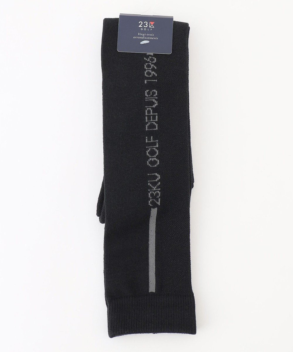 【23区 ゴルフ/NIJYUSANKU GOLF】の【WOMEN】ラインロゴ ニーハイソックス インテリア・キッズ・メンズ・レディースファッション・服の通販 founy(ファニー) 　ファッション　Fashion　レディースファッション　Fashion for Women　ソックス&靴下　Socks & Hosiery　レッグウェア・ストッキング　Legwear & Hosiery　ゴルフ　Golf　シンプル　Simple, Minimal　スポーティ　Sporty, Casual Athletic　ソックス　Socks, Hosiery　ベーシック　Basic, Essential　定番　Standard, Basic Item　抗菌　Antibacterial, Bacteria-Resistant　ブラック系|ID: prp329100004582022 ipo3291000000034544785