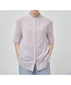 【ベイジ,/BEIGE,】の【洗える】BAC / バンドカラーブラウス Lilac|ID: prp329100004582086 ipo3291000000032616651
