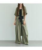 【グレース コンチネンタル/GRACE CONTINENTAL】のダブルサテンシャツドレス カーキ|ID: prp329100004582129 ipo3291000000032468998
