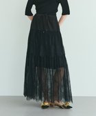 【グレース コンチネンタル/GRACE CONTINENTAL】のレース切替ティアードスカート ブラック|ID: prp329100004582132 ipo3291000000033657035