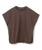 【アンフィーロ 自由区/UNFILO】の【UVカット/接触冷感】フレンチスリーブ ドロストTシャツ ブラウン|ID: prp329100004582139 ipo3291000000032510711
