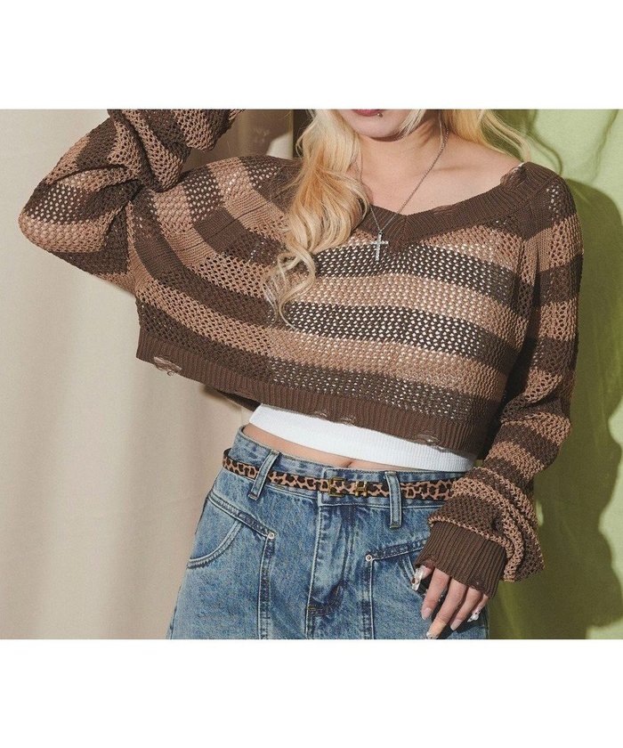 【ウィゴー/WEGO】のダメージボーダーショートニット インテリア・キッズ・メンズ・レディースファッション・服の通販 founy(ファニー) https://founy.com/ ファッション Fashion レディースファッション Fashion for Women トップス・カットソー Cut & Sew Tops ニット Knit Tops & Sweaters おすすめ Recommended / Our Picks キャミ Camisole, Cami Top ショート Short, Short Length スマホ Smartphone, Mobile Device セーター Sweater, Knitwear タンク Tank Top, Sleeveless Top ダメージ Distressed, Destroyed トレンド Trend, Trending Now ボーダー Border, Stripe 夏 Summer 春 Spring S/S・春夏 SS, Spring/Summer, Warm Season |ID: prp329100004582148 ipo3291000000032469154