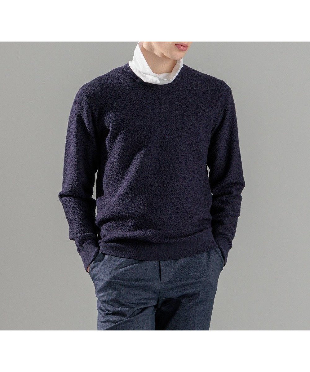 【ジョゼフ オム/JOSEPH HOMME / MEN】の新色追加【洗える】ヴィスコースリンクス クルーネックニット インテリア・キッズ・メンズ・レディースファッション・服の通販 founy(ファニー) 　ファッション　Fashion　メンズファッション　Men's Style Online　トップス・カットソー　Tops/Tshirt/Men　ニット　Knit Tops　春　Spring　洗える　Washable　シンプル　Simple　セーター　Sweater　長袖　Long Sleeve　フィット　Fit　メランジ　Melange　レギュラー　Regular　ロング　Long　S/S・春夏　Ss・Spring/Summer　再入荷　Restock/Back In Stock/Re Arrival　夏　Summer　2025年　2025　2025春夏・S/S　Ss,Spring/Summer,2025　ネイビー系|ID: prp329100004582905 ipo3291000000032537371