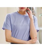 【ティアクラッセ/Tiaclasse】の【洗える】シンプルロゴプリントTシャツ ブルー(筆記体ロゴ)|ID: prp329100004582957 ipo3291000000032767003