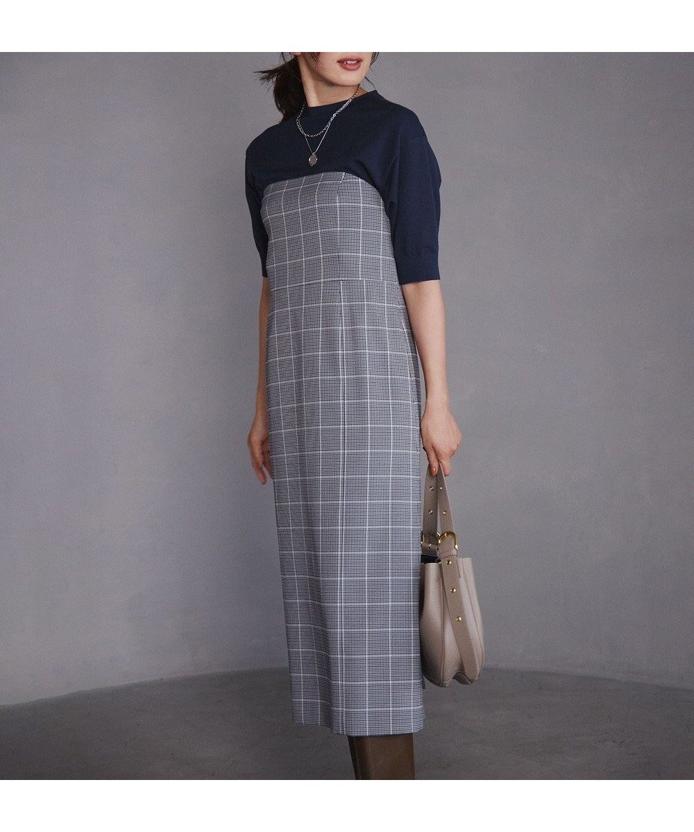 【23区/NIJYUSANKU】の【洗える】ガンクラブプレイドチェック ワンピース 人気、トレンドファッション・服の通販 founy(ファニー) 　ファッション　Fashion　レディースファッション　Fashion for Women　ワンピース　Dresses　インナー　Innerwear　洗える　Machine Washable　カットソー　Cut and Sewn Top　カーディガン　Cardigan, Knitwear　ジャケット　Jacket, Outerwear　ストレッチ　Stretch, Stretchy Fabric　ストレート　Straight, Straight Cut　セットアップ　Set-Up, Coordinated Outfit　センター　Center, Center Line　チェック　Check, Plaid, Tartan　ビスチェ　Bustier, Corset Top　ロング　Long, Long-Length　A/W・秋冬　Autumn/Winter　冬　Winter / This Winter　おすすめ　Recommended / Our Picks　2024年　2024　2024-2025秋冬・A/W　Autumn/Winter 2024–25 AW24–25　 other-1|ID: prp329100004582959 ipo3291000000036176953