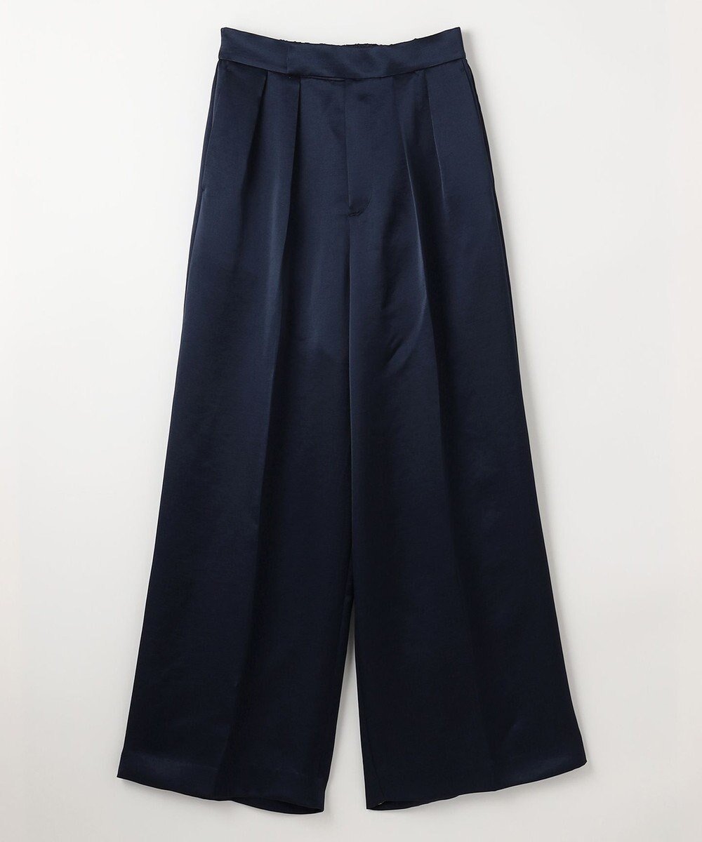 【ネイヴ/NAVE】の【ReNAVE】タンブラーサテン パンツ インテリア・キッズ・メンズ・レディースファッション・服の通販 founy(ファニー) 　雑誌掲載アイテム　Magazine Items　ファッション雑誌　Fashion Magazines　エクラ　eclat　ファッション　Fashion　レディースファッション　Ladies' Fashion Online　パンツ　Pants　10月号　October Issue　サテン　Satin　シューズ　Shoes　スニーカー　Sneakers　センター　Center　雑誌　Magazine　タンブラー　Tumbler　ドレープ　Drape　フラット　Flat　ブルゾン　Blouson　A/W・秋冬　Aw・Autumn/Winter・Fw・Fall-Winter　エレガント 上品　Elegant　ネイビー系|ID: prp329100004582994 ipo3291000000032477425