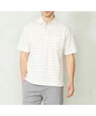 【ジョセフ アブード マウンテン/JOSEPH ABBOUD MOUNTAIN】の【SPACE/UNISEX】クイックドライ リネンハニカムボーダーポロシャツ ホワイト系2|ID: prp329100004582996 ipo3291000000032678060