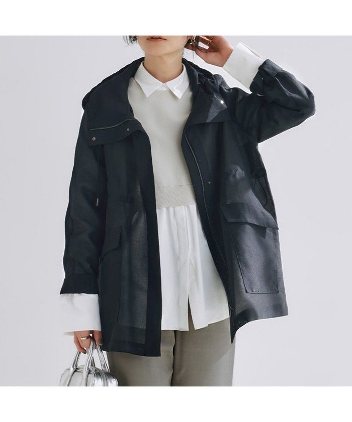【アイシービー/iCB】のシアーフォルムオーガン マウンテンパーカー インテリア・キッズ・メンズ・レディースファッション・服の通販 founy(ファニー) https://founy.com/ ファッション Fashion レディースファッション Ladies' Fashion Online アウター Coat Outerwear コート Coats ジャケット Jackets モッズ/フィールドコート Mods Coats/Field Coats オーガンジー Organdy 春 Spring コンパクト Compact シアー Sheer ジャケット Jacket ドローストリング Drawstring パーカー Hoodie フラップ Flap ポケット Pocket ミリタリー Military モッズコート Mod Coat ヨーク Yoke S/S・春夏 Ss・Spring/Summer 夏 Summer エレガント 上品 Elegant 2025年 2025 2025春夏・S/S Ss,Spring/Summer,2025 |ID: prp329100004583149 ipo3291000000032570373