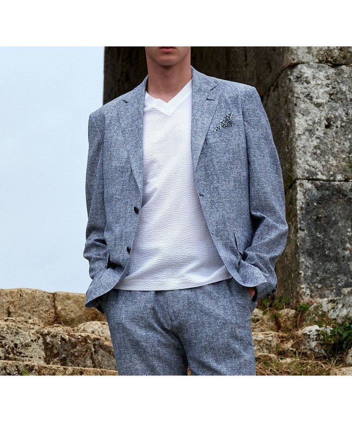 【ジョセフ アブード/JOSEPH ABBOUD / MEN】の【驚きの多機能】ドライサッカー ジャケット インテリア・キッズ・メンズ・レディースファッション・服の通販 founy(ファニー) https://founy.com/ ファッション Fashion メンズファッション Fashion for Men アウター Men's Coats Outerwear テーラードジャケット Tailored Jackets & Blazers ウォッシャブル Machine Washable サッカー Seersucker, Summer Fabric ジャケット Jacket, Outerwear ストレッチ Stretch, Stretchy Fabric セットアップ Set-Up, Coordinated Outfit チェック Check, Plaid, Tartan ドレープ Drape, Draping Fabric プリント Print, Printed Pattern ポケット Pocket, Pocket Detail メランジ Melange, Mixed Yarn 夏 Summer 抗菌 Antibacterial, Bacteria-Resistant 春 Spring S/S・春夏 SS, Spring/Summer, Warm Season |ID: prp329100004583585 ipo3291000000033429306