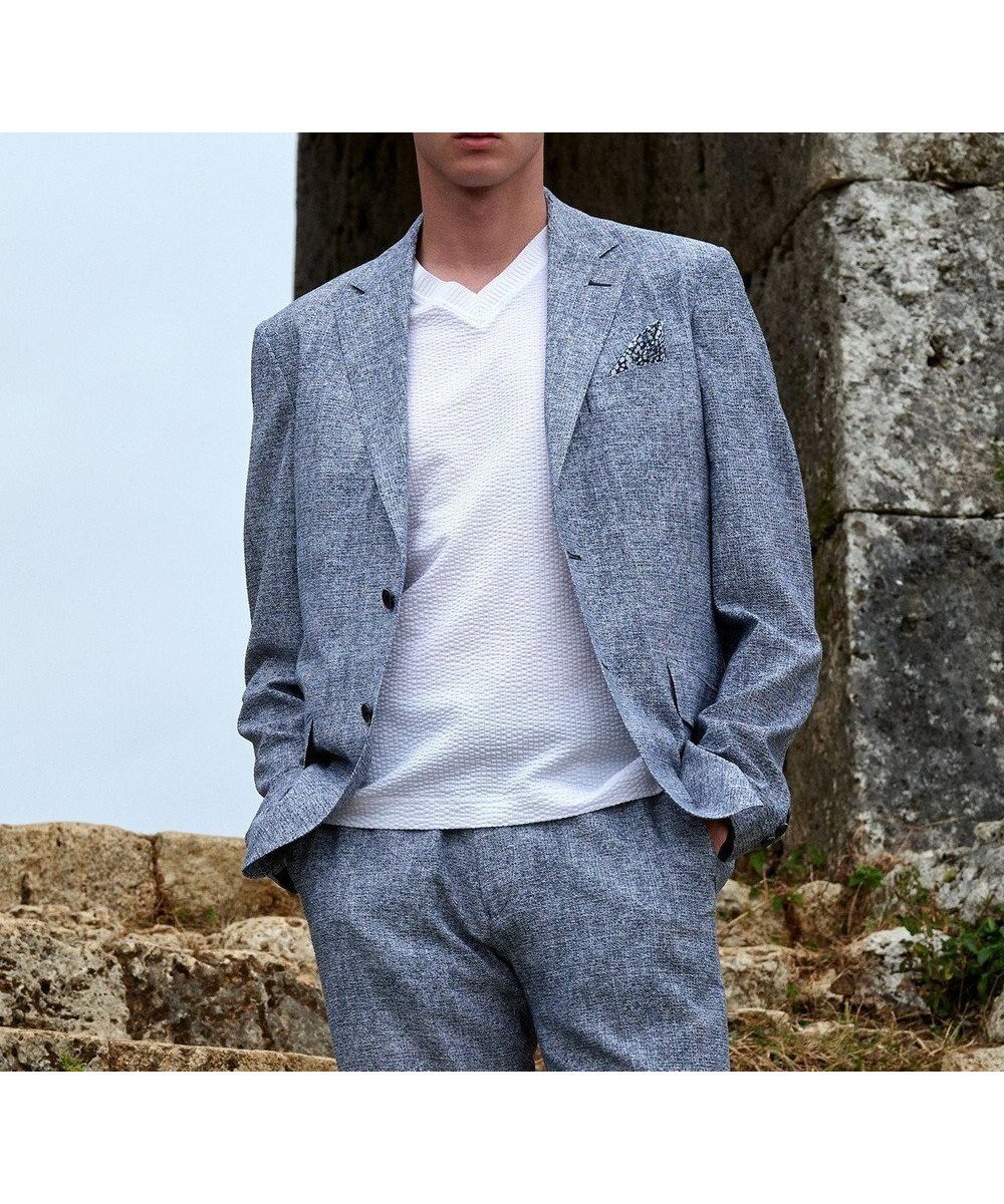 【ジョセフ アブード/JOSEPH ABBOUD / MEN】の【驚きの多機能】ドライサッカー ジャケット インテリア・キッズ・メンズ・レディースファッション・服の通販 founy(ファニー) 　ファッション　Fashion　メンズファッション　Fashion for Men　アウター　Men's Coats Outerwear　テーラードジャケット　Tailored Jackets & Blazers　ウォッシャブル　Machine Washable　サッカー　Seersucker, Summer Fabric　ジャケット　Jacket, Outerwear　ストレッチ　Stretch, Stretchy Fabric　セットアップ　Set-Up, Coordinated Outfit　チェック　Check, Plaid, Tartan　ドレープ　Drape, Draping Fabric　プリント　Print, Printed Pattern　ポケット　Pocket, Pocket Detail　メランジ　Melange, Mixed Yarn　夏　Summer　抗菌　Antibacterial, Bacteria-Resistant　春　Spring　S/S・春夏　SS, Spring/Summer, Warm Season　ライトグレー系|ID: prp329100004583585 ipo3291000000033429307