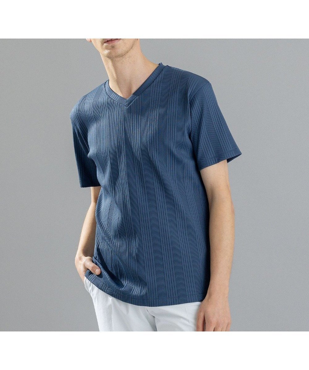【ジョゼフ オム/JOSEPH HOMME / MEN】のテックリブジャージー Vネック半袖カットソー インテリア・キッズ・メンズ・レディースファッション・服の通販 founy(ファニー) 　ファッション　Fashion　メンズファッション　Men's Style Online　トップス・カットソー　Tops/Tshirt/Men　シャツ　Shirts　カットソー　Cut And Sew　ジャケット　Jacket　ベーシック　Basic　レギュラー　Regular　エレガント 上品　Elegant　半袖　Short Sleeve　夏　Summer　春　Spring　S/S・春夏　Ss・Spring/Summer　無地　Plain Color　ダルブルー系|ID: prp329100004583600 ipo3291000000032487142