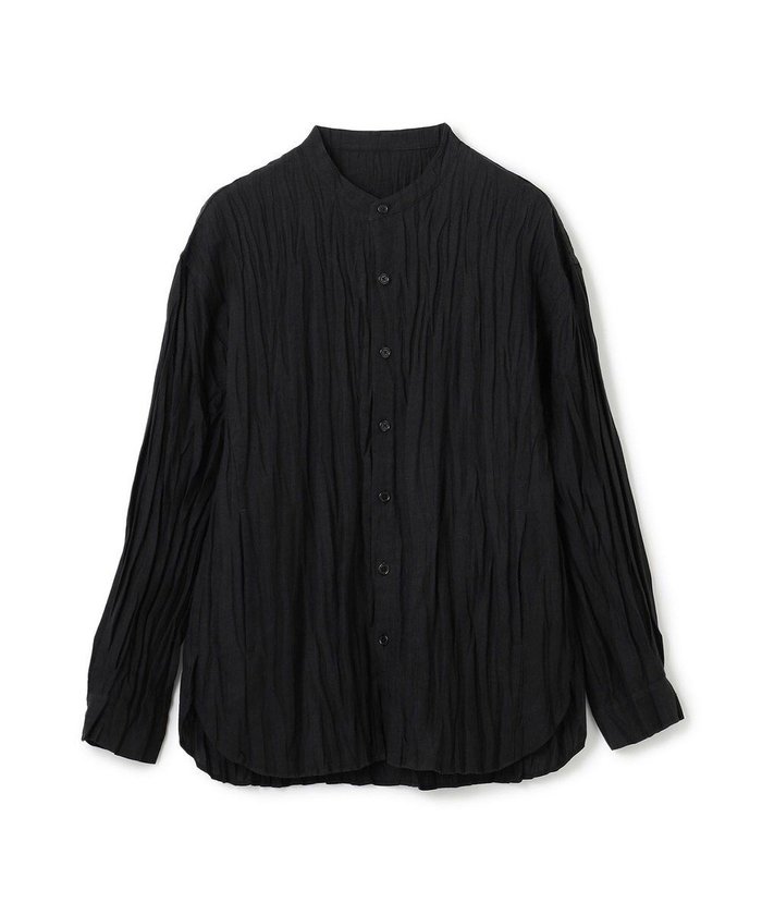 【ジョゼフ オム/JOSEPH HOMME / MEN】の【HIGH GRADE LINE】マックスプリーツワッシャー バンドカラーシャツ インテリア・キッズ・メンズ・レディースファッション・服の通販 founy(ファニー) https://founy.com/ ファッション Fashion メンズファッション Fashion for Men トップス・カットソー Cut & Sew Tops メンズシャツ Shirts 春 Spring シルク Silk, 100% Silk フォルム Silhouette, Form プリーツ Pleats, Pleated 羽織 Haori, Light Jacket ラウンド Round, Round Neck リラックス Relax, Relaxed Fit S/S・春夏 SS, Spring/Summer, Warm Season 夏 Summer エレガント 上品 Elegant |ID: prp329100004583602 ipo3291000000032990488