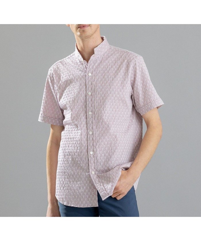 【ジョゼフ オム/JOSEPH HOMME / MEN】のシガーカッタージャガード ウイングカラー半袖シャツ インテリア・キッズ・メンズ・レディースファッション・服の通販 founy(ファニー) https://founy.com/ ファッション Fashion メンズファッション Fashion for Men トップス・カットソー Cut & Sew Tops メンズシャツ Shirts インナー Innerwear シェイプ Shape, Slim Fit シンプル Simple, Minimal ジャケット Jacket, Outerwear ストレッチ Stretch, Stretchy Fabric 半袖 Short Sleeve, Half Sleeve 夏 Summer 春 Spring S/S・春夏 SS, Spring/Summer, Warm Season |ID: prp329100004583612 ipo3291000000033629486