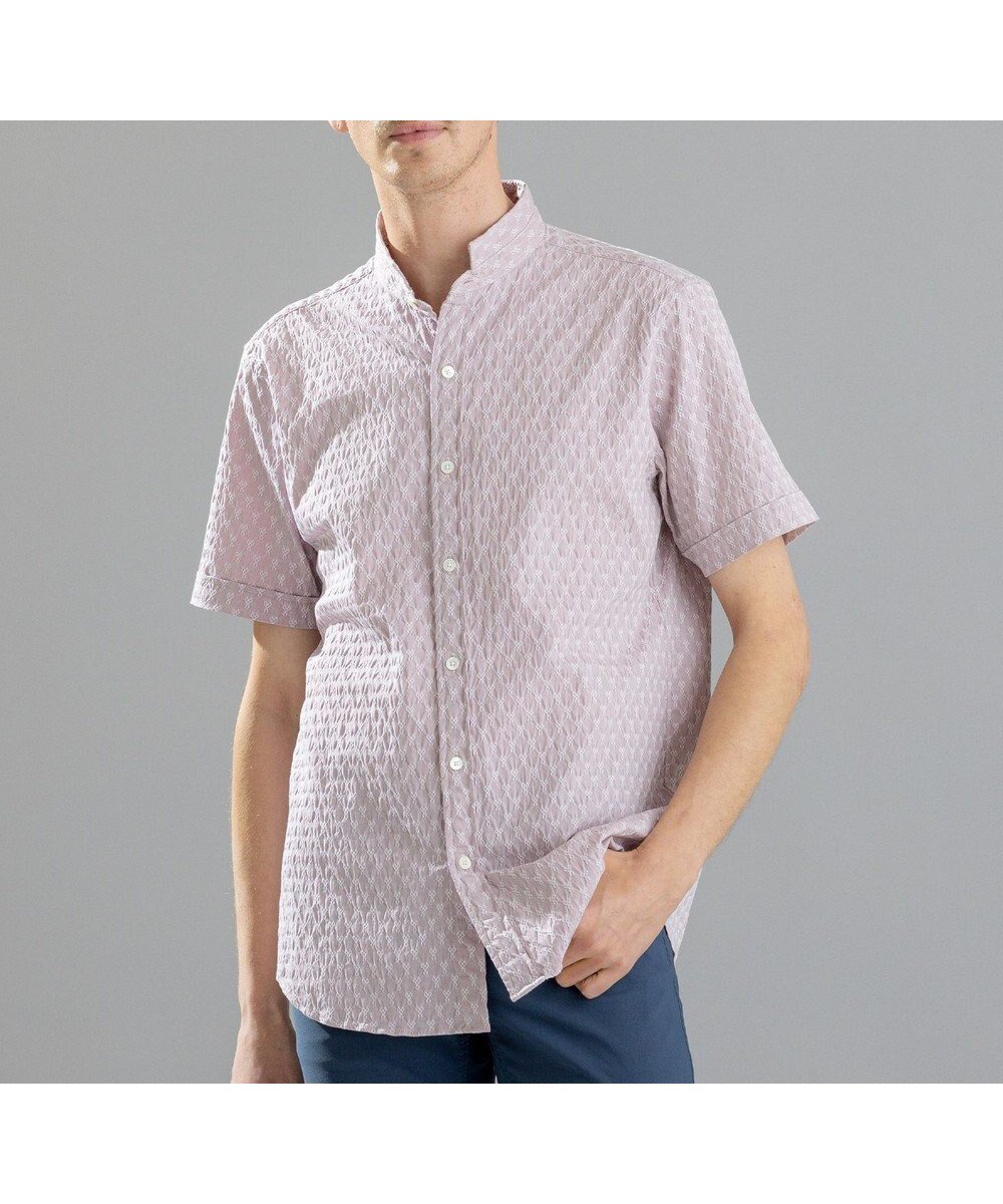 【ジョゼフ オム/JOSEPH HOMME / MEN】のシガーカッタージャガード ウイングカラー半袖シャツ 人気、トレンドファッション・服の通販 founy(ファニー) 　ファッション　Fashion　メンズファッション　Fashion for Men　トップス・カットソー　Cut & Sew Tops　メンズシャツ　Shirts　インナー　Innerwear　シェイプ　Shape, Slim Fit　シンプル　Simple, Minimal　ジャケット　Jacket, Outerwear　ストレッチ　Stretch, Stretchy Fabric　半袖　Short Sleeve, Half Sleeve　夏　Summer　春　Spring　S/S・春夏　SS, Spring/Summer, Warm Season　 other-1|ID: prp329100004583612 ipo3291000000033629486