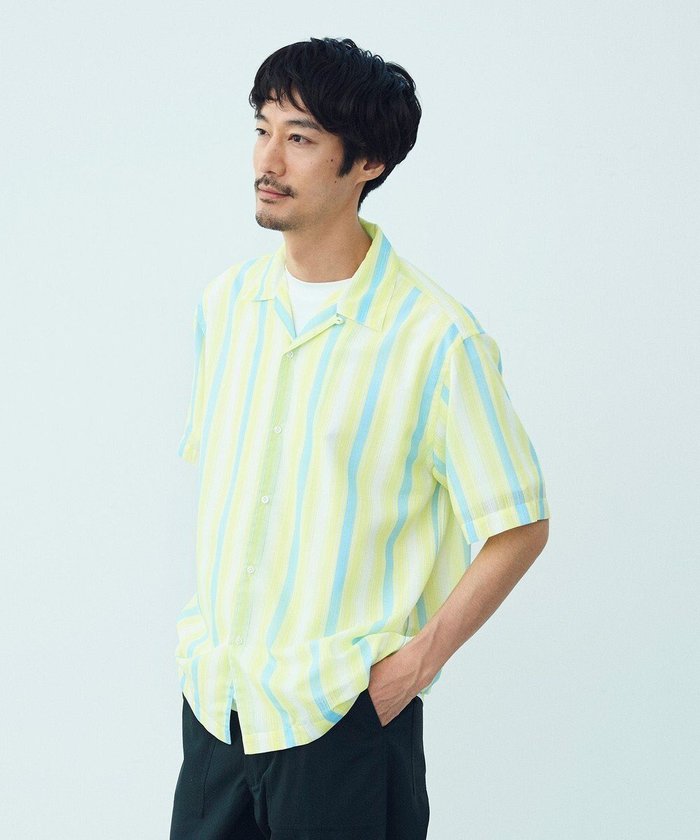 【アンフィーロ/UNFILO / MEN】の【接触冷感】シアーメッシュプリント オープンカラーシャツ【ギフトにもおすすめ】 インテリア・キッズ・メンズ・レディースファッション・服の通販 founy(ファニー) https://founy.com/ ファッション Fashion メンズファッション Men's Style Online トップス・カットソー Tops/Tshirt/Men シャツ Shirts おすすめ Recommend ギフト プレゼント Gift Present コレクション Collection シアー Sheer ストライプ Stripe プリント Print 夏 Summer 春 Spring S/S・春夏 Ss・Spring/Summer 軽量 Lightweight |ID: prp329100004583614 ipo3291000000032562898