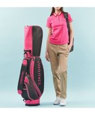 【23区 ゴルフ/NIJYUSANKU GOLF】の【WOMEN】合皮×デニム調キャディバッグ 他と被らない 大人ピンクが初登場 ブラック系|ID: prp329100004583621 ipo3291000000032487668