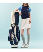 【23区 ゴルフ/NIJYUSANKU GOLF】の【WOMEN】合皮×デニム調キャディバッグ 他と被らない 大人ピンクが初登場 ネイビー系|ID: prp329100004583621 ipo3291000000033262924