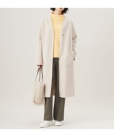 【自由区/JIYU-KU】のウールリバーロング コート 人気、トレンドファッション・服の通販 founy(ファニー) ファッション Fashion レディースファッション Ladies' Fashion Online アウター Coat Outerwear コート Coats ジャケット Jackets インナー Inner エレガント 上品 Elegant ガウン Gown ショート Short シンプル Simple ジャケット Jacket ドロップ Drop バランス Balance フォルム Form ロング Long A/W・秋冬 Aw・Autumn/Winter・Fw・Fall-Winter |ID:prp329100004583625