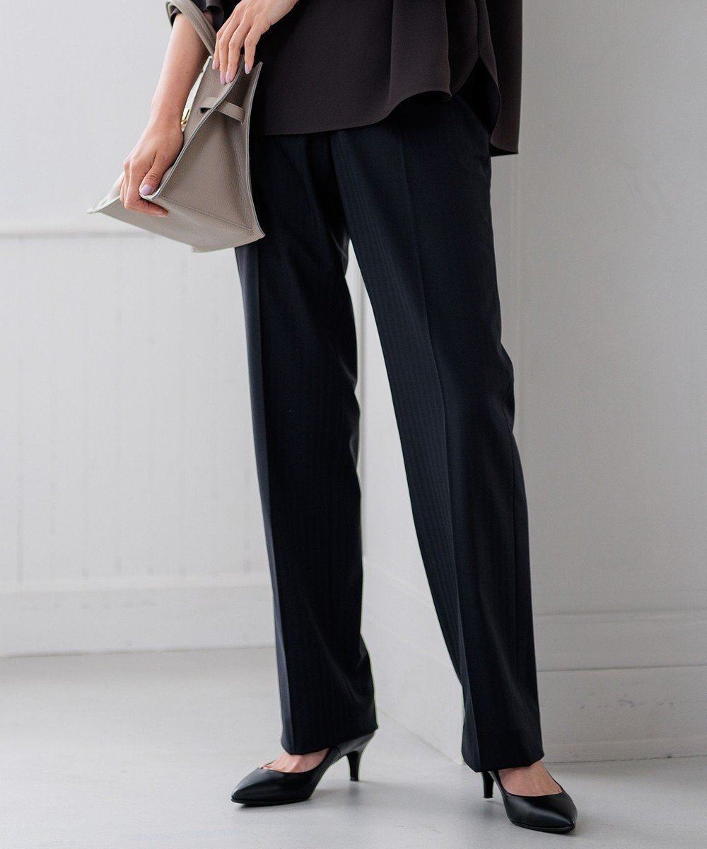 【23区/NIJYUSANKU】の【セットアップ対応/新色追加】ラフィーネウール フルレングスパンツ インテリア・キッズ・メンズ・レディースファッション・服の通販 founy(ファニー) 　ファッション　Fashion　レディースファッション　Fashion for Women　セットアップ　Matching Sets　レディースパンツ・ボトムス　Pants & Trousers / Bottoms　ジャケット　Jacket, Outerwear　スーツ　Suit, Formalwear　セットアップ　Set-Up, Coordinated Outfit　タイトスカート　Pencil Skirt, Tight Skirt　テーパード　Tapered, Tapered Pants　定番　Standard, Basic Item　フレア　Flare, Flared　ベーシック　Basic, Essential　マニッシュ　Mannish, Boyish　無地　Plain, Solid Color　A/W・秋冬　Autumn/Winter　S/S・春夏　SS, Spring/Summer, Warm Season　夏　Summer　エレガント 上品　Elegant　ネイビーストライプ|ID: prp329100004583672 ipo3291000000033684563