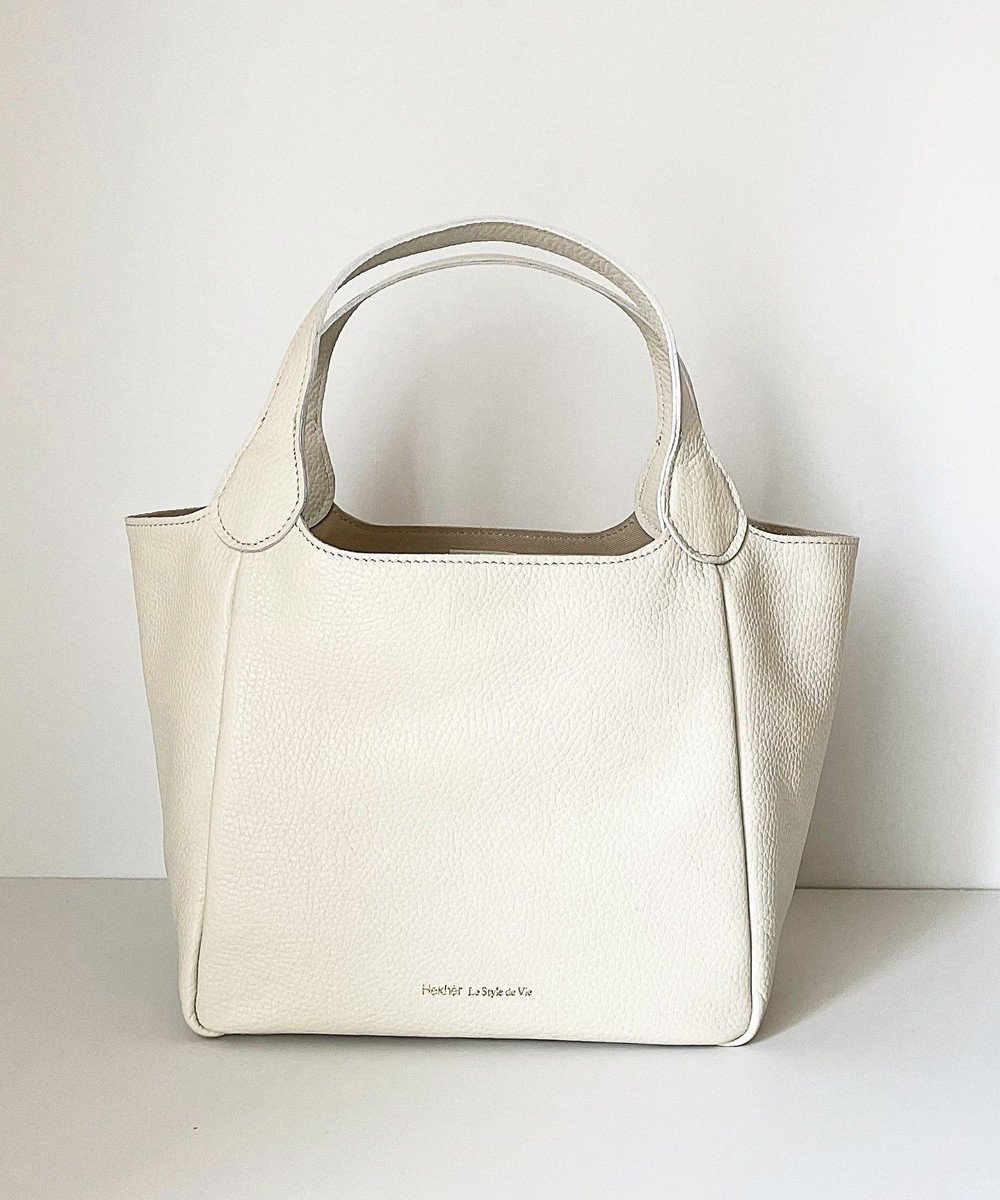 【エクエル ル スティル デヴィ/Hekher Le Style de Vie】の【日本製/セレモニーにも】シュリンクレザー ハンドバッグ small インテリア・キッズ・メンズ・レディースファッション・服の通販 founy(ファニー) 　ファッション　Fashion　レディースファッション　Fashion for Women　エレガント 上品　Elegant　財布　Wallet, Purse　ハンド　Hand, Handmade　フィット　Fit, Slim Fit　ポケット　Pocket, Pocket Detail　日本製　Made In Japan　セレモニー　Ceremony　ビジネス 仕事 通勤　Business / Work / Commuting　ホワイト|ID: prp329100004583711 ipo3291000000033452600