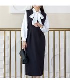 【エニィ スィス/any SiS】の【優木まおみさんコラボ】秒映えセレモニー ブラウス × ジャンパースカート オフ×ネイビー|ID: prp329100004583790 ipo3291000000035710855