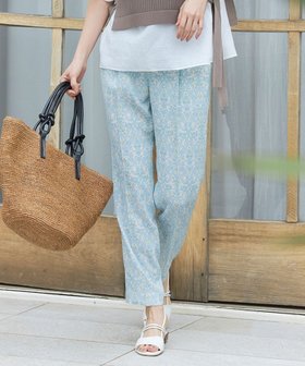 【自由区/JIYU-KU】の【洗える】ダマスクフローラルプリントテーパード パンツ 人気、トレンドファッション・服の通販 founy(ファニー) ファッション Fashion レディースファッション Ladies' Fashion Online パンツ Pants オリエンタル Oriental ドレープ Drape プリント Print 夏 Summer 春 Spring S/S・春夏 Ss・Spring/Summer 洗える Washable |ID:prp329100004583794