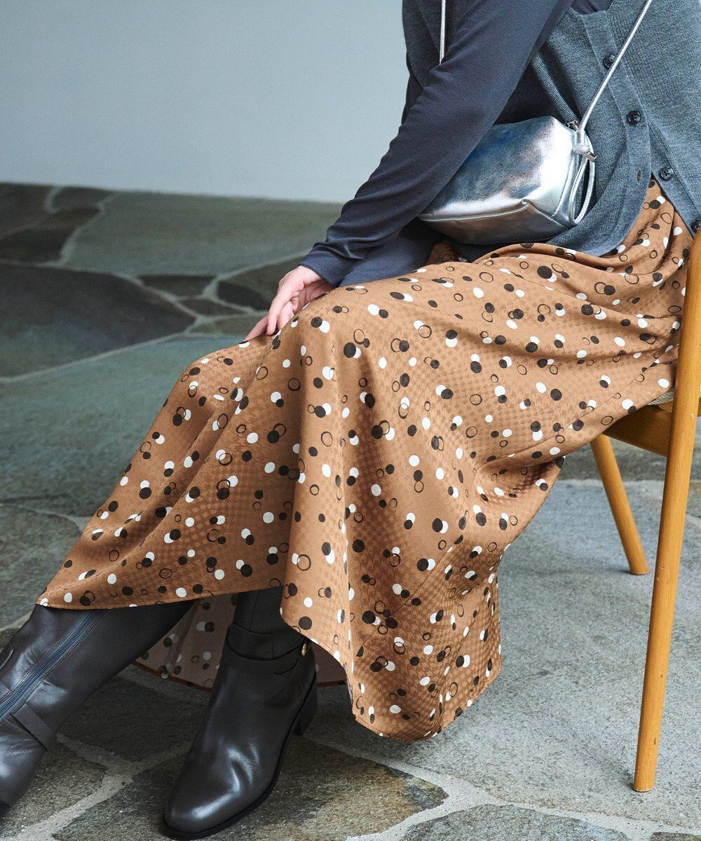 【自由区/JIYU-KU】の【セットアップ対応・洗える】ドットプリント スカート 人気、トレンドファッション・服の通販 founy(ファニー) 　ファッション　Fashion　レディースファッション　Fashion for Women　セットアップ　Matching Sets　スカート・ミニ/ミディ/マキシ　Skirts / Mini, Midi & Maxi Skirts　おすすめ　Recommended / Our Picks　セットアップ　Set-Up, Coordinated Outfit　ドット　Polka Dot, Dot Pattern　ドレープ　Drape, Draping Fabric　ビンテージ　Vintage, Retro Style　プリント　Print, Printed Pattern　ランダム　Random, Irregular　ビジネス 仕事 通勤　Business / Work / Commuting　洗える　Machine Washable　A/W・秋冬　Autumn/Winter　 other-1|ID: prp329100004583885 ipo3291000000032993504
