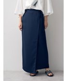 【イェッカ ヴェッカ/YECCA VECCA】のラップ風サテンロングスカート Navy|ID: prp329100004584094 ipo3291000000032495654
